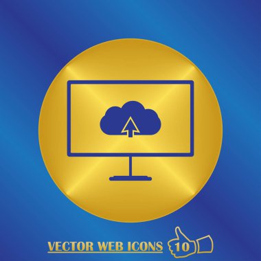 monitör simgesini vektör çizim içinde yük