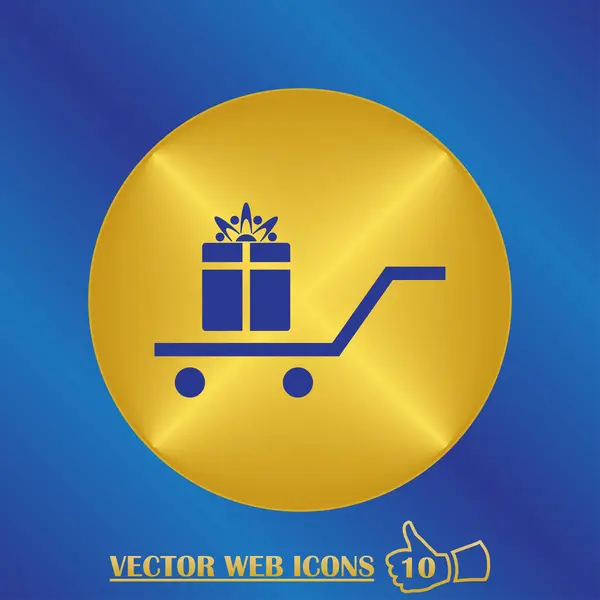 Giftbox Isolated Flat Web Mobile Icon — Stock Vector