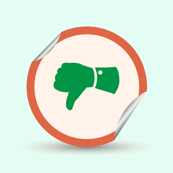 Thumbs down dislike art icon for apps and websites — Stock Vector
