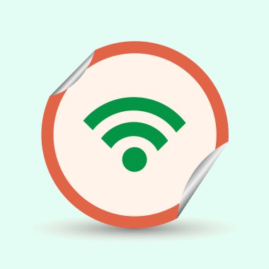 Trendy düz stil WiFi simgesini. Vektör çizim, Eps10.
