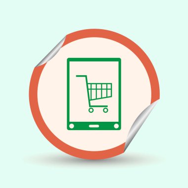 Akıllı telefon simgesi iphone tarzı. Cep telefonu piktogram trendy düz tarzı