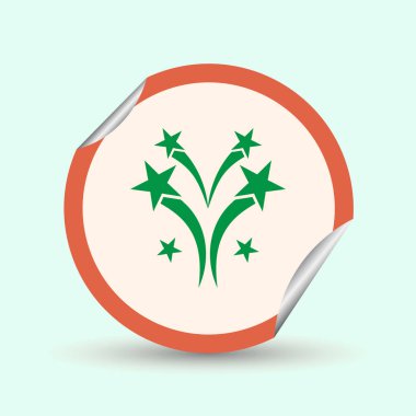 Vfireworks simgesi bir arka plan üzerinde