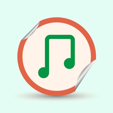 müzik notu vektör simgesi