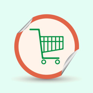 мінімалістичний ілюстрація того, торговий кошик значок, eps10 вектор