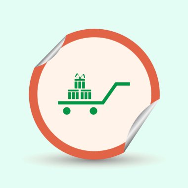 Hediye, hediye, Giftbox izole düz Web telefon simgesi