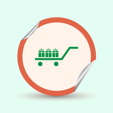 Hediye, hediye, Giftbox izole düz Web telefon simgesi