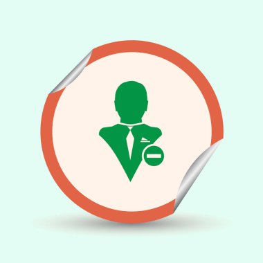 Kişi simgesi kaldırın. Web tasarım stili