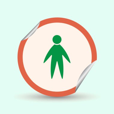 Adam profil simge vektör