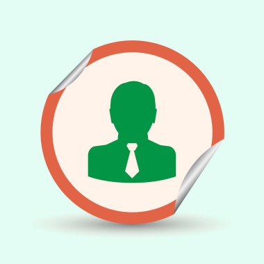 Adam profil simge vektör