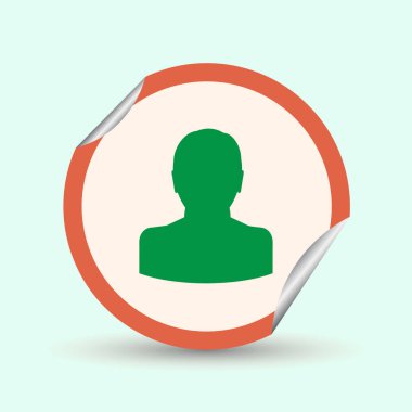 Adam profil simge vektör