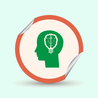 yeni bir fikir oluşturma insan kafası. yaratıcı bir fikir. vektör.