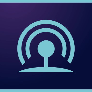 Trendy düz stil WiFi simgesini. Vektör çizim, Eps10.