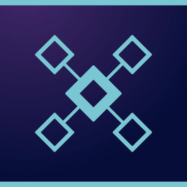 Akış şeması simge vektör.