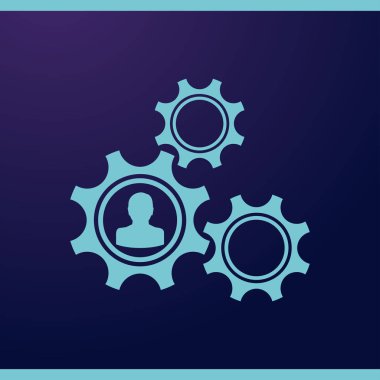 Web tasarım stili dişli. vektör simgesi