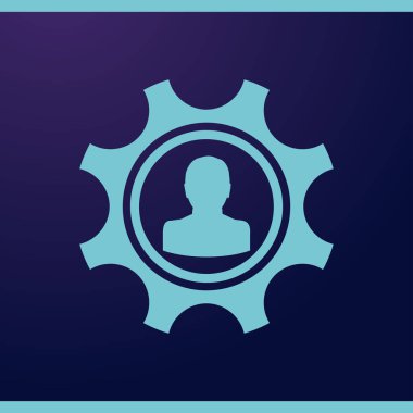 Web tasarım stili dişli. vektör simgesi