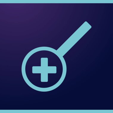 Büyüteç simgesi, vektör büyüteç ya da silindir işareti.