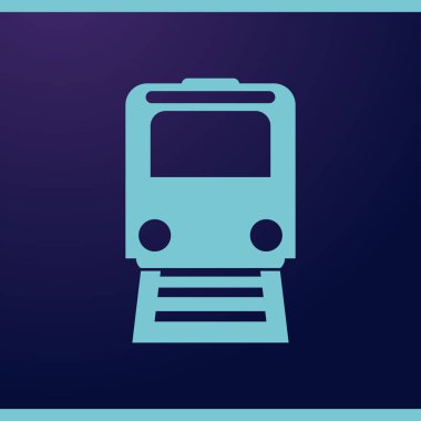 Elektrikli tramvay. Tek düz simge vektör çizim.