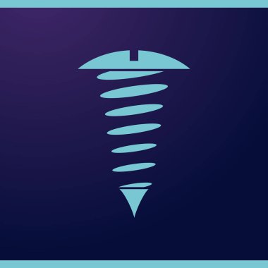 Altıgen somun ile yapısal cıvata. Bağlantı elemanları grafik sembolü düz simgesi. Vektör çizim