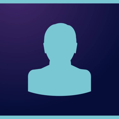 Adam profil simge vektör