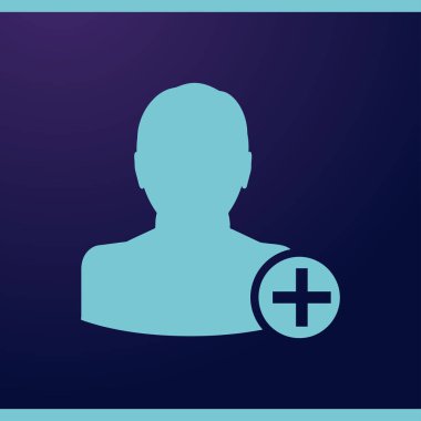 Arkadaş simgesini ekleyin. Web tasarım stili