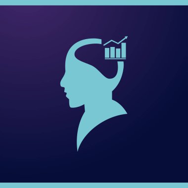 Zihin paylaşımcı kişinin finansal pasta grafiği olarak iş dünyasına kafası yatar.