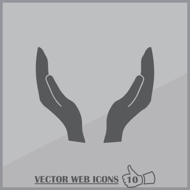 Destekleyici elleri vektör çizim