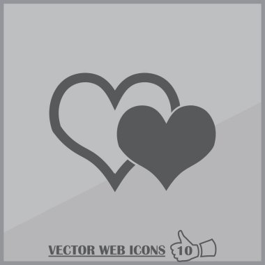 Aşk sembolleri için kalp şekli tasarımı.