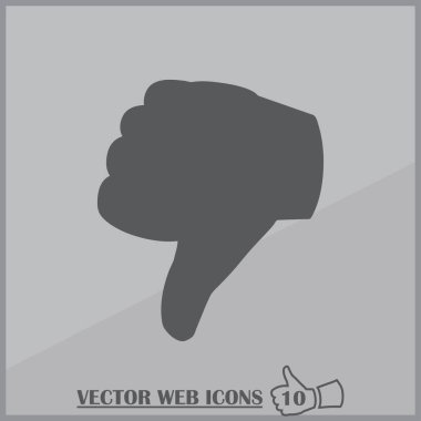 Başparmak aşağı antipati sanat simgesini uygulamalar ve Web siteleri için