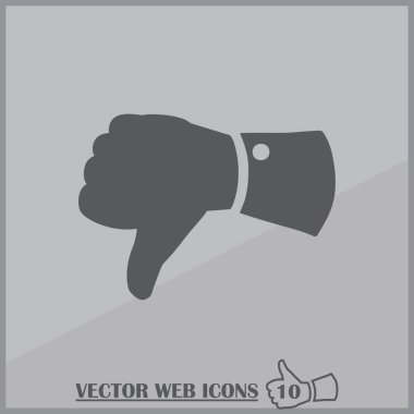 Başparmak aşağı antipati sanat simgesini uygulamalar ve Web siteleri için