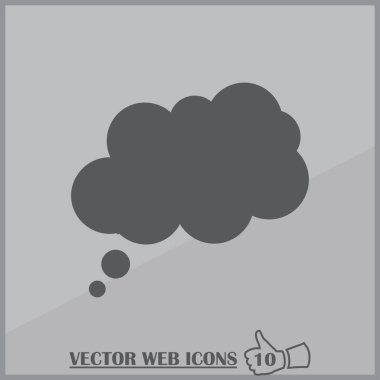 Bulut simgesi, vektör çizimi. düz tasarım biçimi