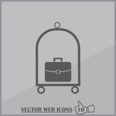 Bagaj web tasarım stili. vektör simgesi