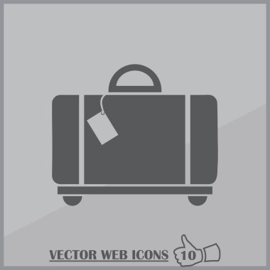 Bagaj web tasarım stili. vektör simgesi