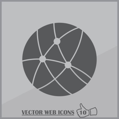 World Wide Web. İzole vektör simgesi