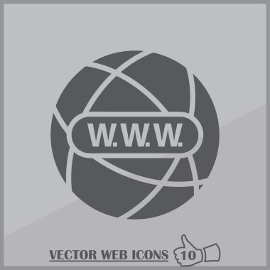 World Wide Web. İzole vektör simgesi