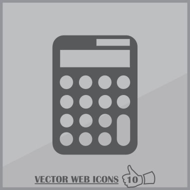 Hesap makinesi simgesi, vektör illüstrasyonu. düz tasarım biçimi