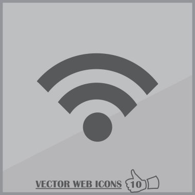 Trendy düz stil WiFi simgesini. Vektör çizim, Eps10.