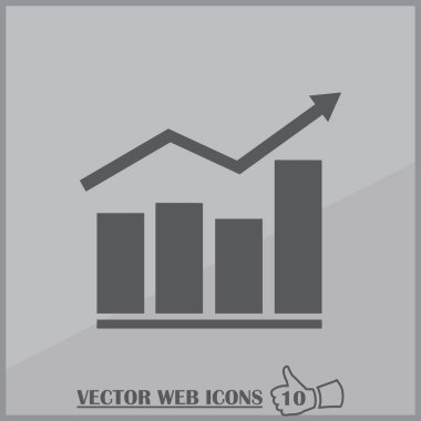 Trendy düz stil grafik simgesini. Vektör çizim, Eps10.