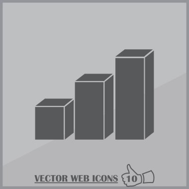 Trendy düz stil grafik simgesini. Vektör çizim, Eps10.