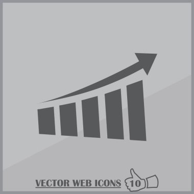 Trendy düz stil grafik simgesini. Vektör çizim, Eps10.