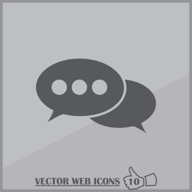 Sohbet simgesi ile iletişim bulutlar vektör