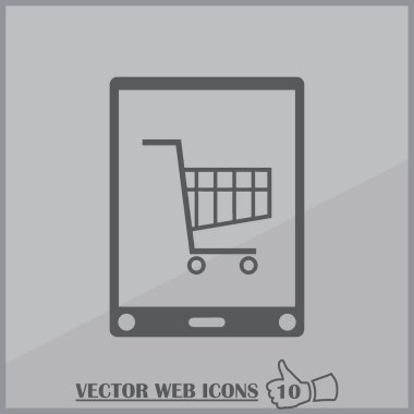 Akıllı telefon simgesi iphone tarzı. Cep telefonu piktogram trendy düz tarzı