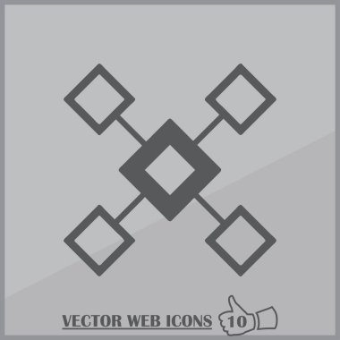 Akış şeması simge vektör.