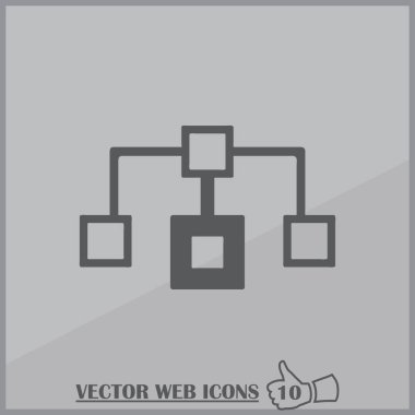 Akış şeması simge vektör.