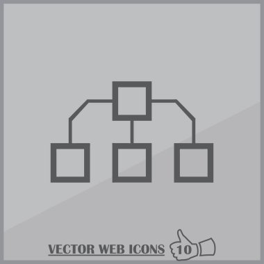 Akış şeması simge vektör.