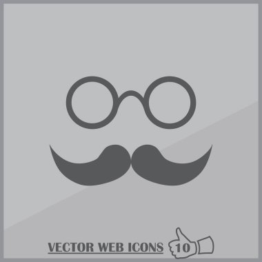 Bıyık ve gözlük simgesi.
