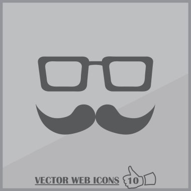Bıyık ve gözlük simgesi.