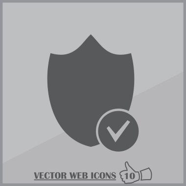 Vektör kalkan web tasarım stili. vektör simgesi