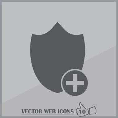 Vektör kalkan web tasarım stili. vektör simgesi