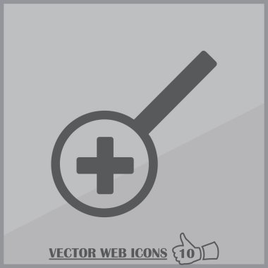 Büyüteç simgesi, vektör büyüteç ya da silindir işareti.