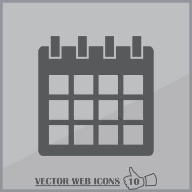 Takvim izole düz Web telefon simgesini